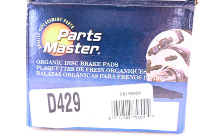 Parts Master D429 Brake Pad Kit NOS