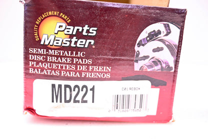 Parts Master MD221 Brake Pad Kit NOS
