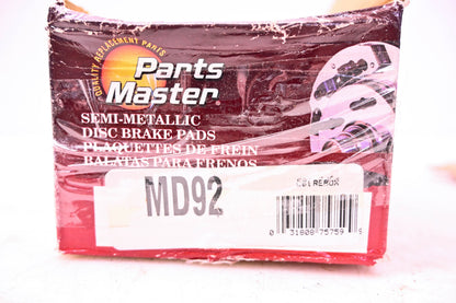 Parts Master MD92 Brake Pad Kit NOS