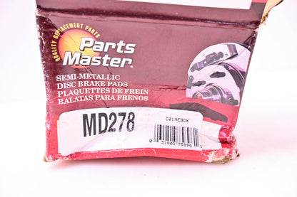 Parts Master MD278 Brake Pad Kit NOS