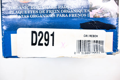 Parts Master D291, B177 PMO Organic Brake Pad Qty 4 NOS