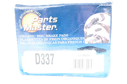 Parts Master D337 Organic Brake Pad Qty 4 NOS