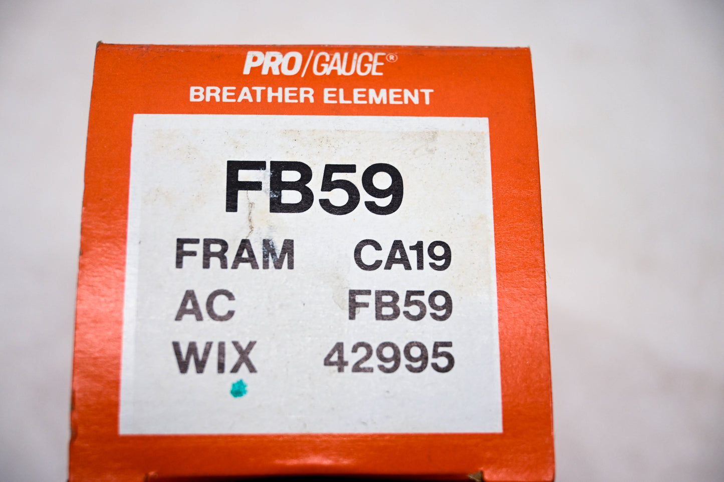 Pro Gauge 42995, FB59, CA19 Crankcase Breather Element NOS