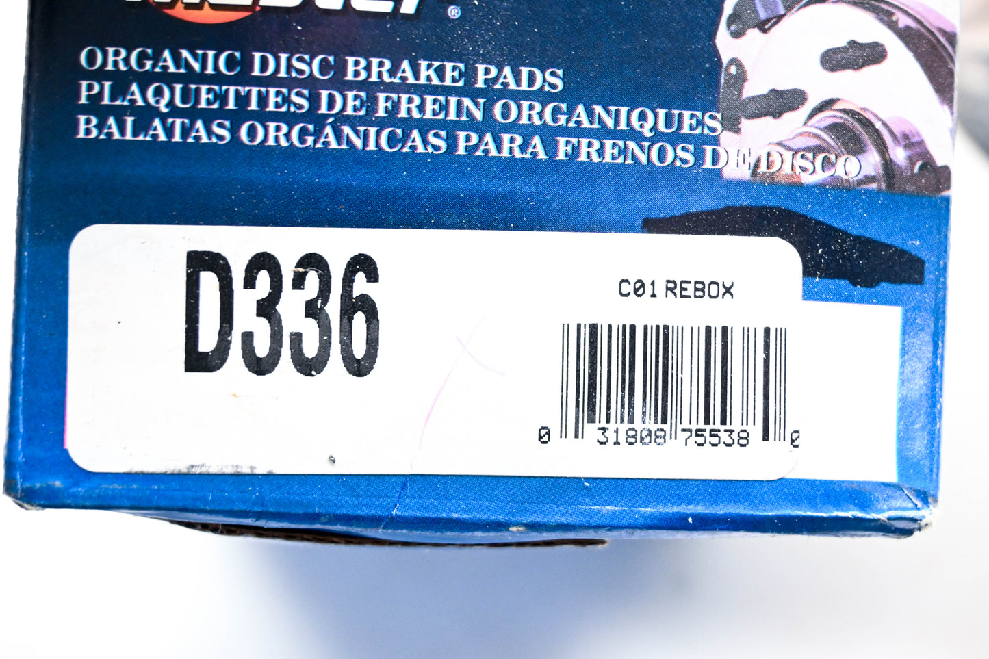Parts Master D336 Organic Brake Pad Qty 4 NOS