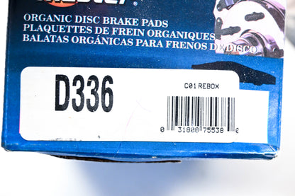 Parts Master D336 Organic Brake Pad Qty 4 NOS