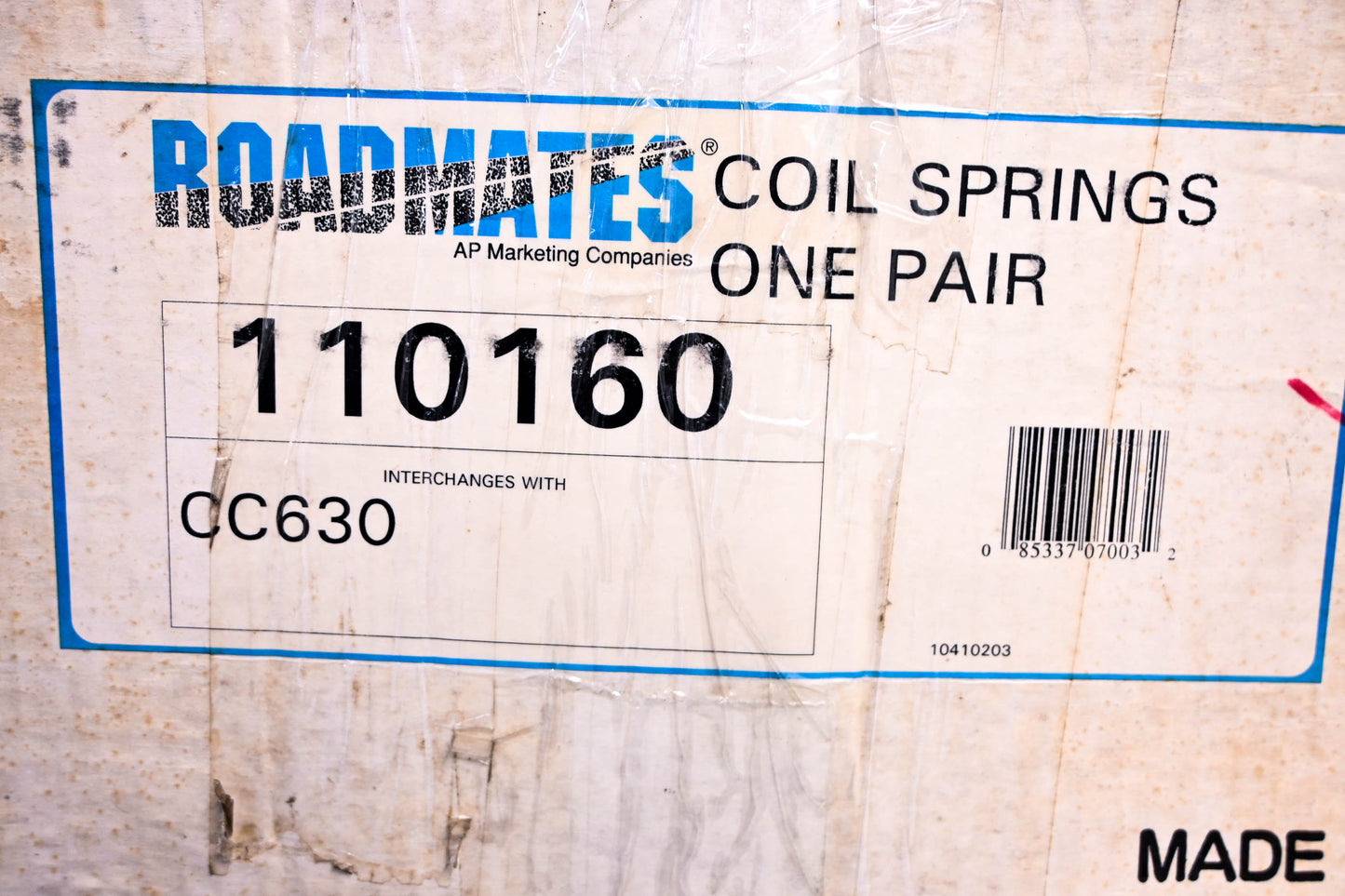 Roadmates 110160, CC630 Coil Spring Kit NOS