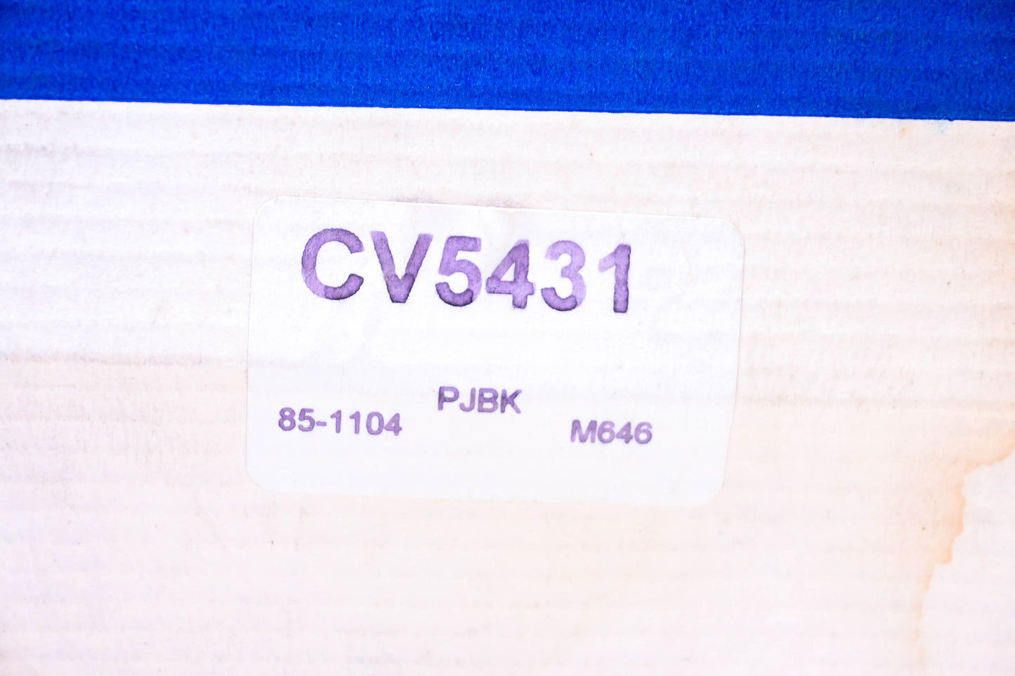 Constant Velocity Products CV5431, 85-1104 CV Joint Boot Kit NOS