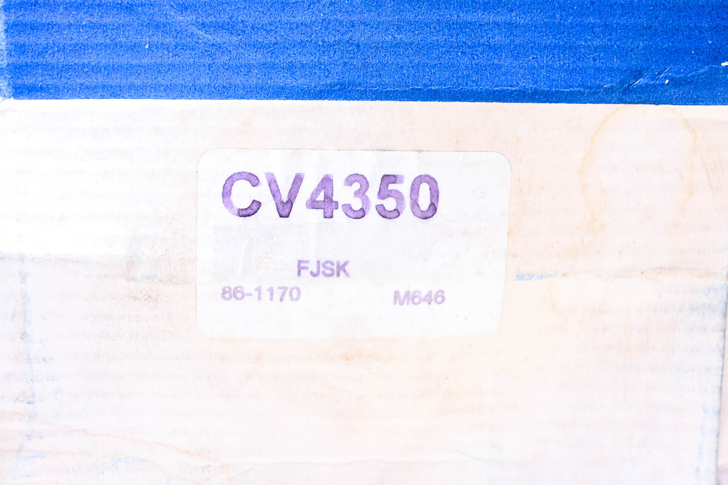 Constant Velocity Products CV4350, 86-1170 CV Joint Boot Kit NOS