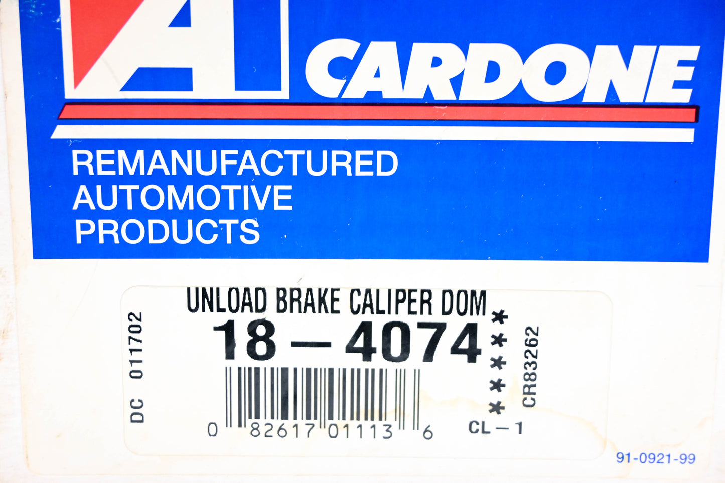 Cardone 18-4074 Brake Caliper NOS