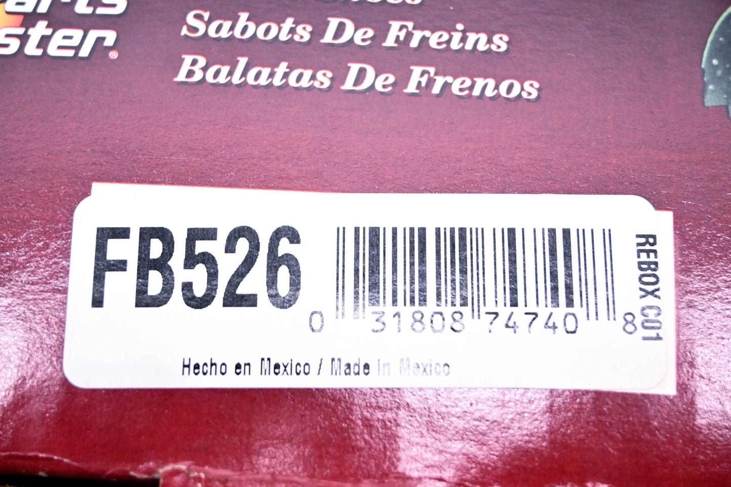 Parts Master FB526 Brake Shoes Kit NOS