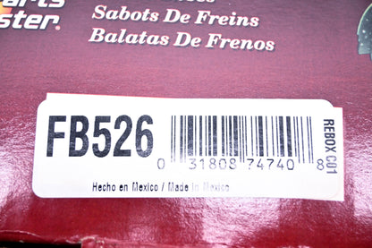 Parts Master FB526 Brake Shoes Kit NOS