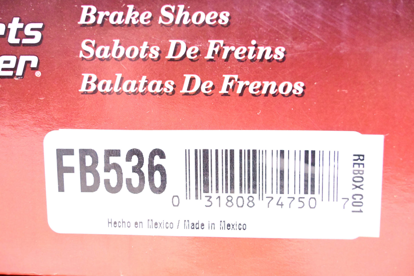 Parts Master FB536 Brake Shoes Kit NOS