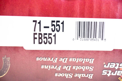 Parts Master FB551, 71-551 Brake Shoes Kit NOS