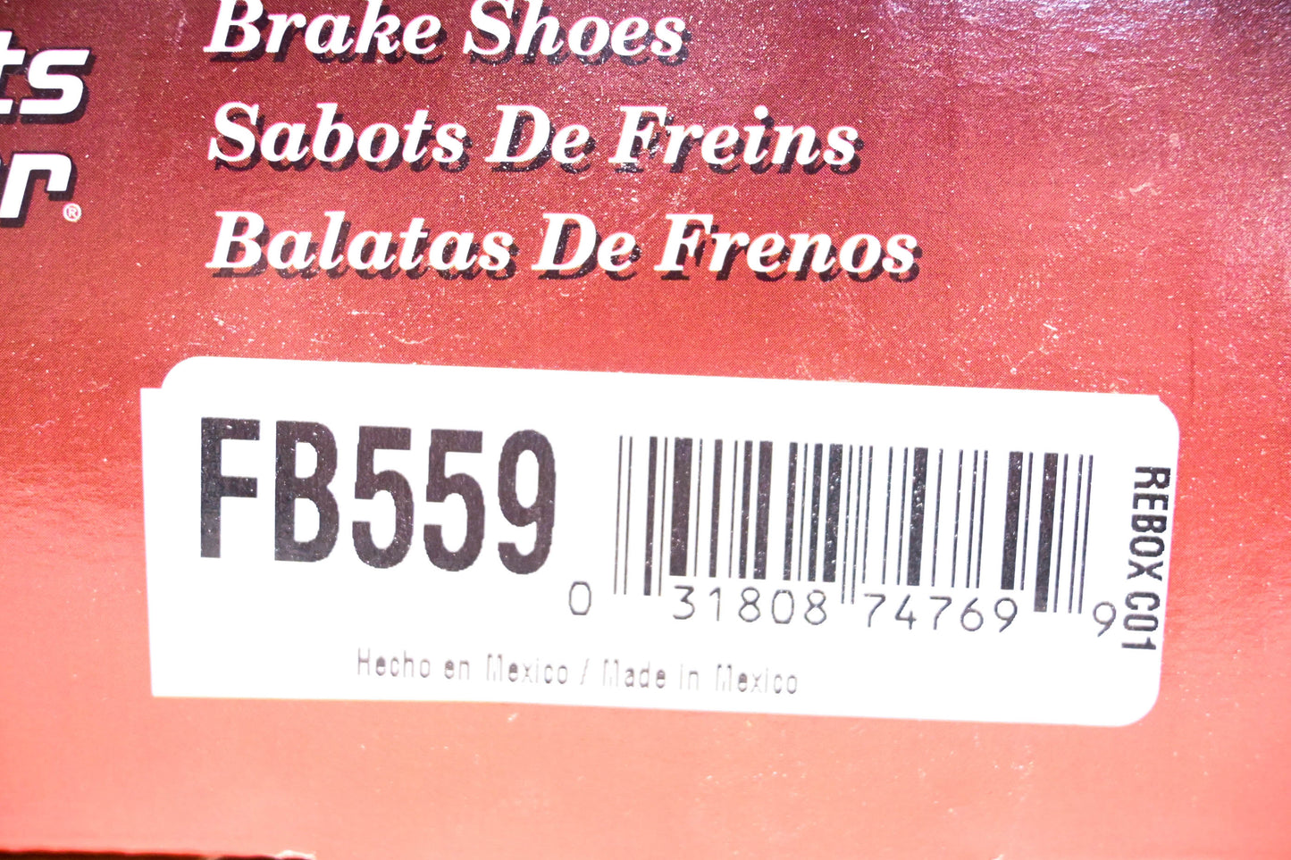 Parts Master FB559 Brake Shoes Kit NOS