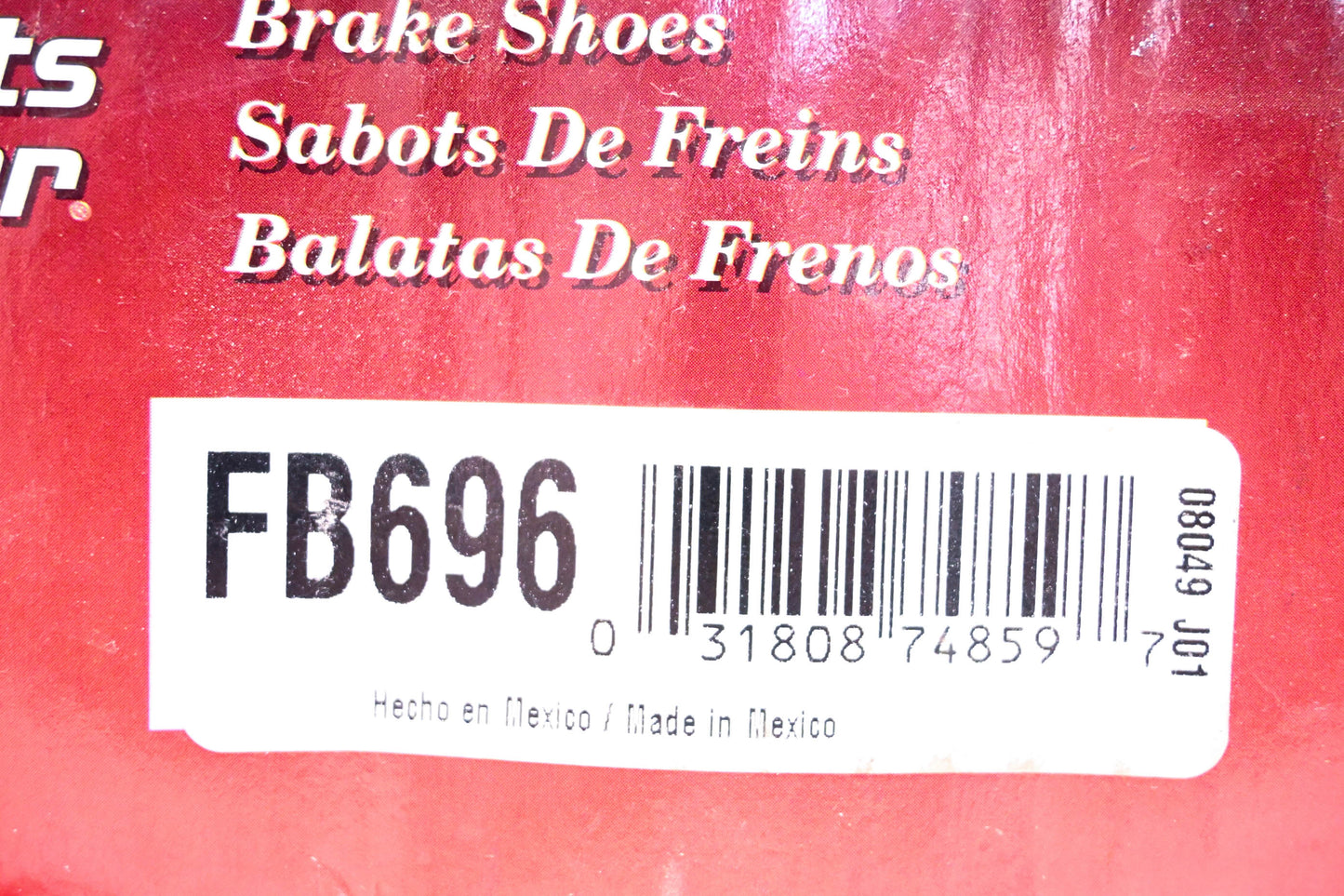 Parts Master FB696 Brake Shoes Kit NOS