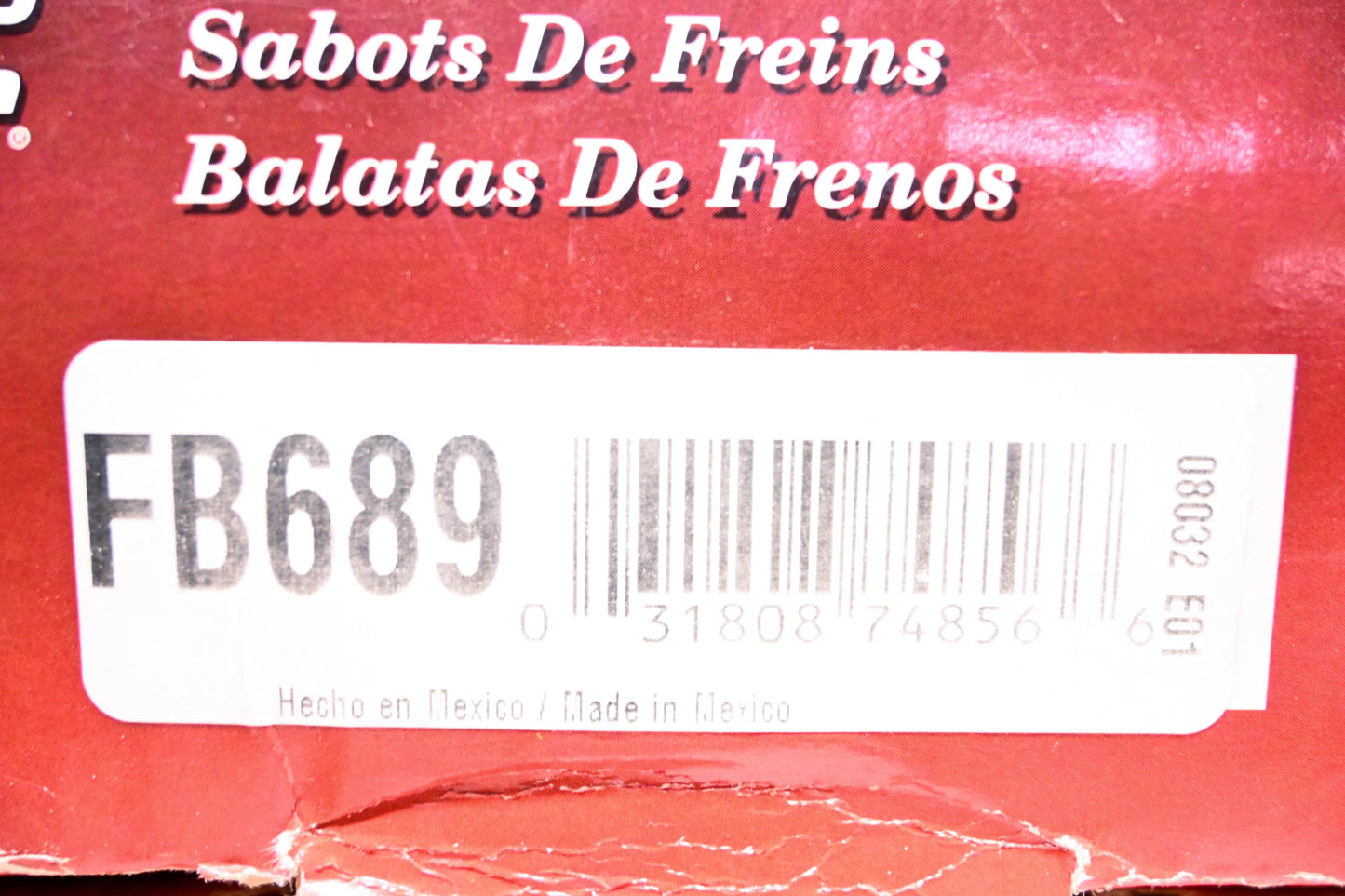 Parts Master FB689 Brake Shoes Kit NOS