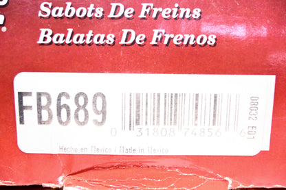 Parts Master FB689 Brake Shoes Kit NOS