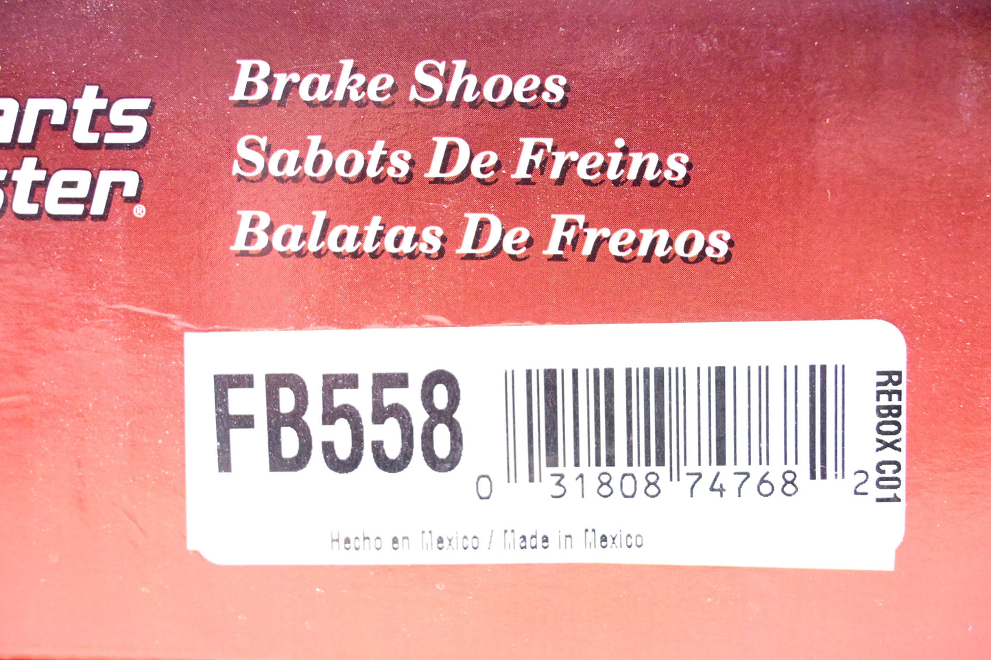 Parts Master FB558 Brake Shoes Kit NOS
