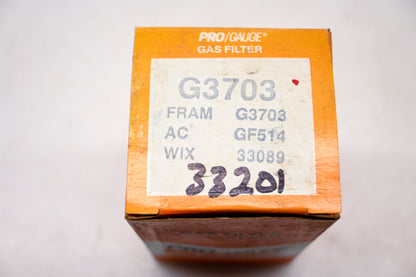 Pro Gauge G3703, 33089, GF514 Gas Filter NOS