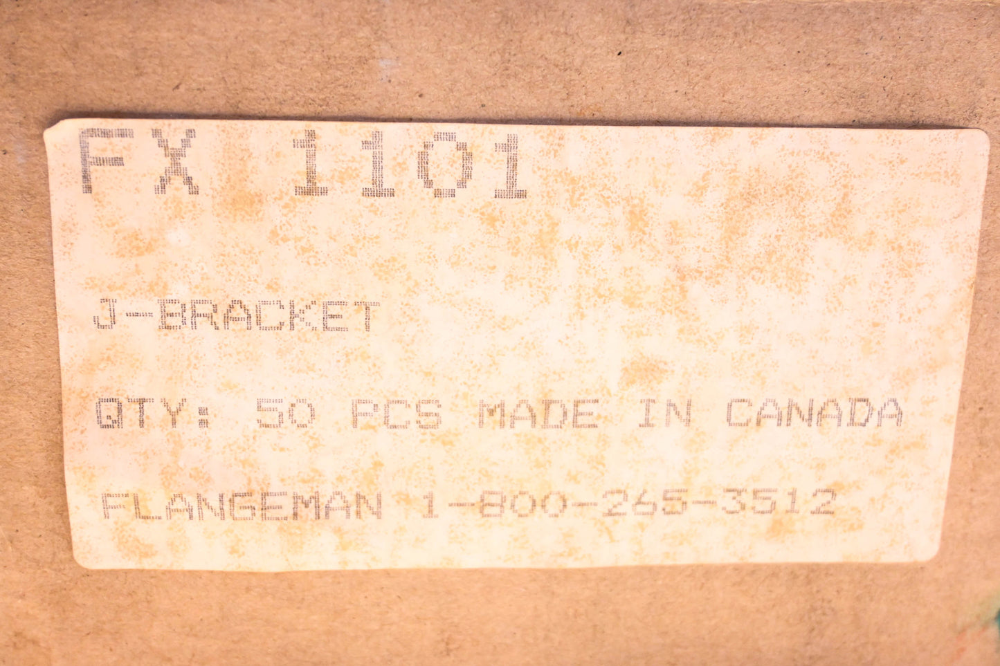 Flangeman FX 1101 J Bracket NOS