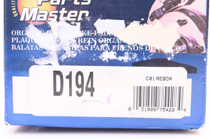 Parts Master D194 Brake Pad Kit NOS