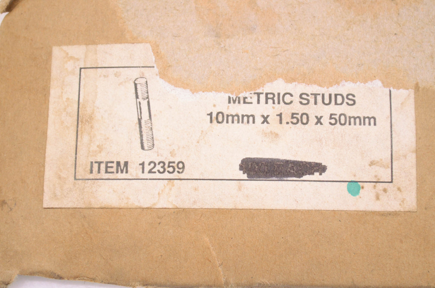 Aftermarket 12359 Metric Studs 10mm X 1.5 X 50mm Qty 4 NOS