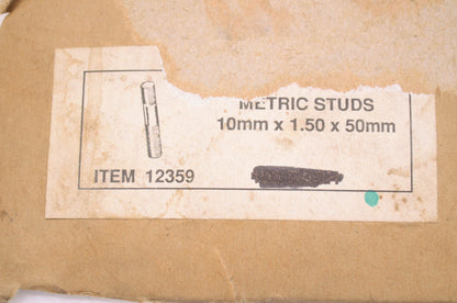 Aftermarket 12359 Metric Studs 10mm X 1.5 X 50mm Qty 4 NOS