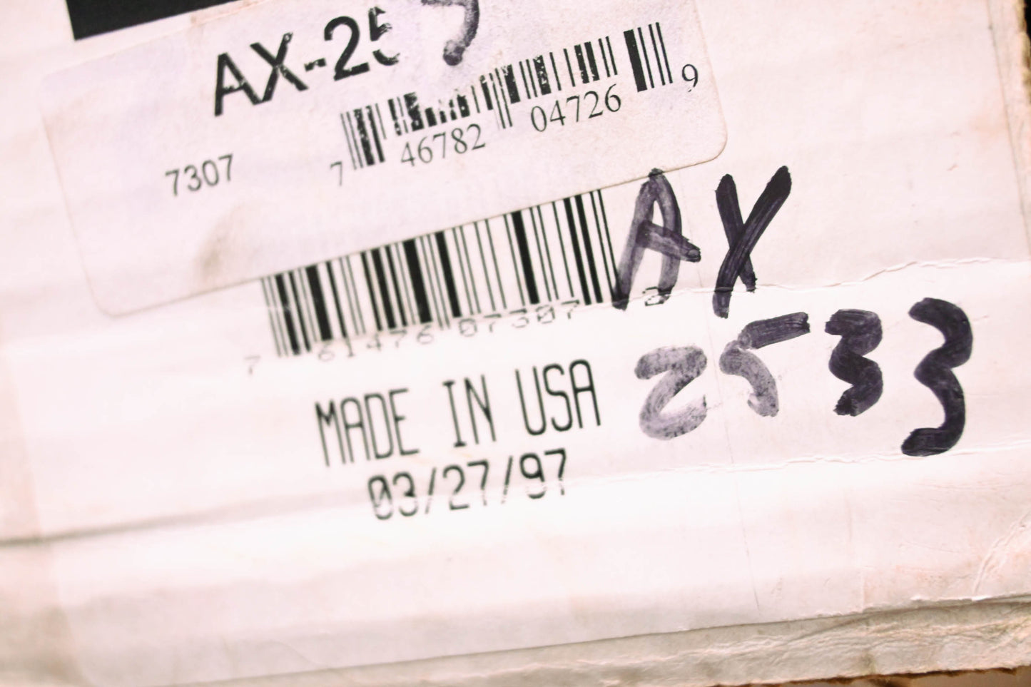 Parts Master AX-2533, 7307 CV Shaft Assembly NOS
