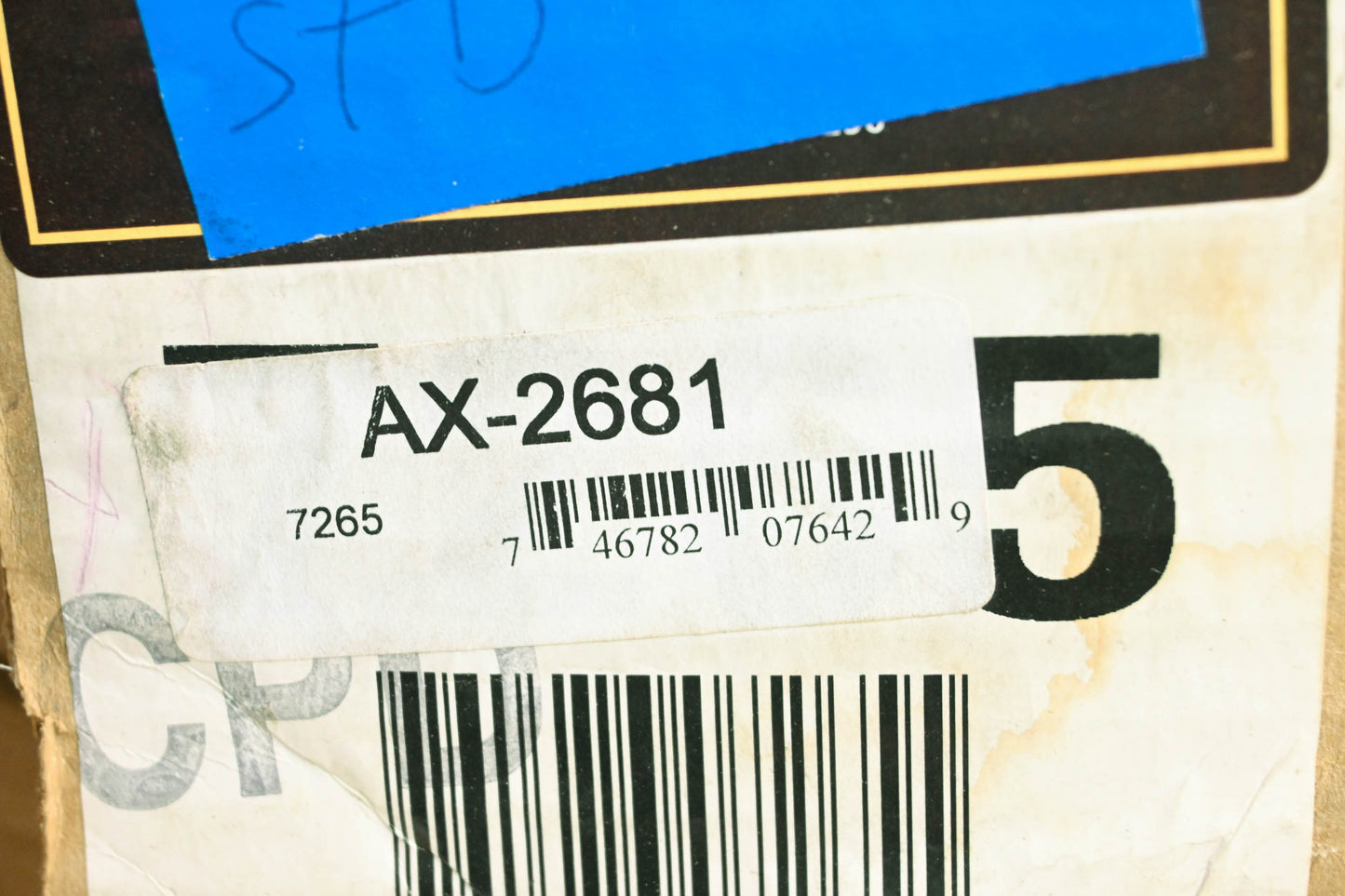 Parts Master AX-2681, 7265 CV Shaft Assembly NOS
