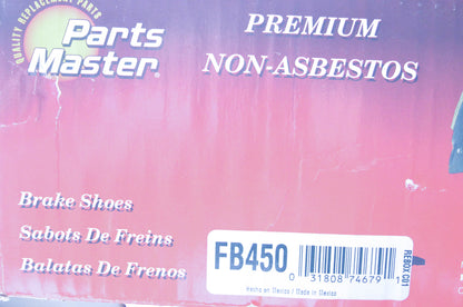 Parts Master FB450 Non Asbestos Brake Shoe Kit NOS