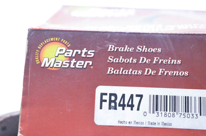Parts Master FB447 Non Asbestos Brake Shoe Kit NOS