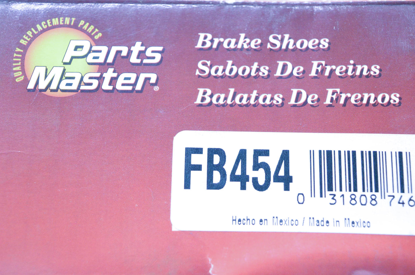 Parts Master FB454 Non Asbestos Brake Shoe Kit NOS