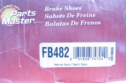 Parts Master FB482 Non Asbestos Brake Shoe Kit NOS