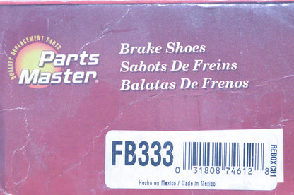 Parts Master FB333 Non Asbestos Brake Shoe Kit NOS