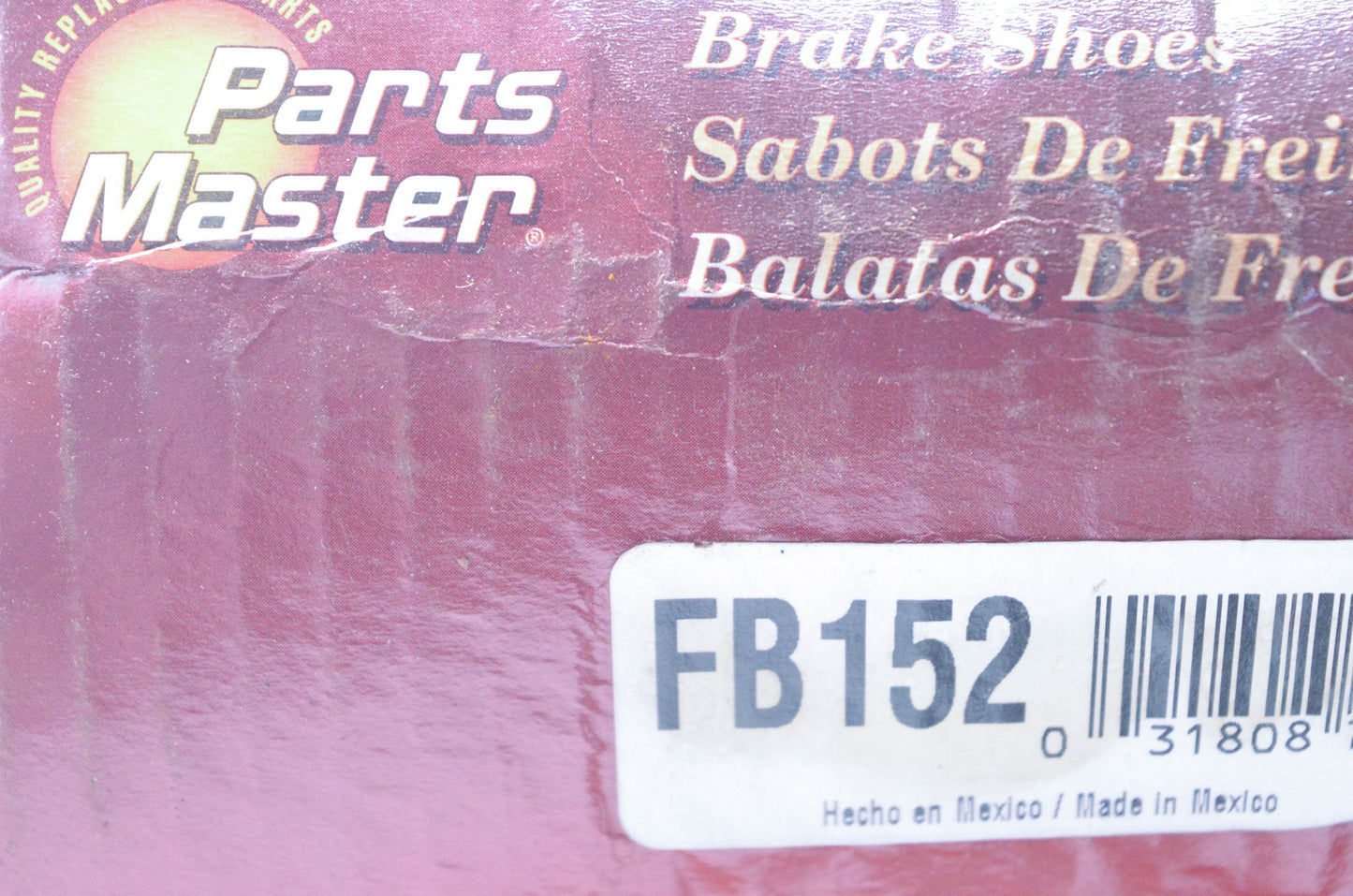 Parts Master FB152 Non Asbestos Brake Shoe Kit NOS