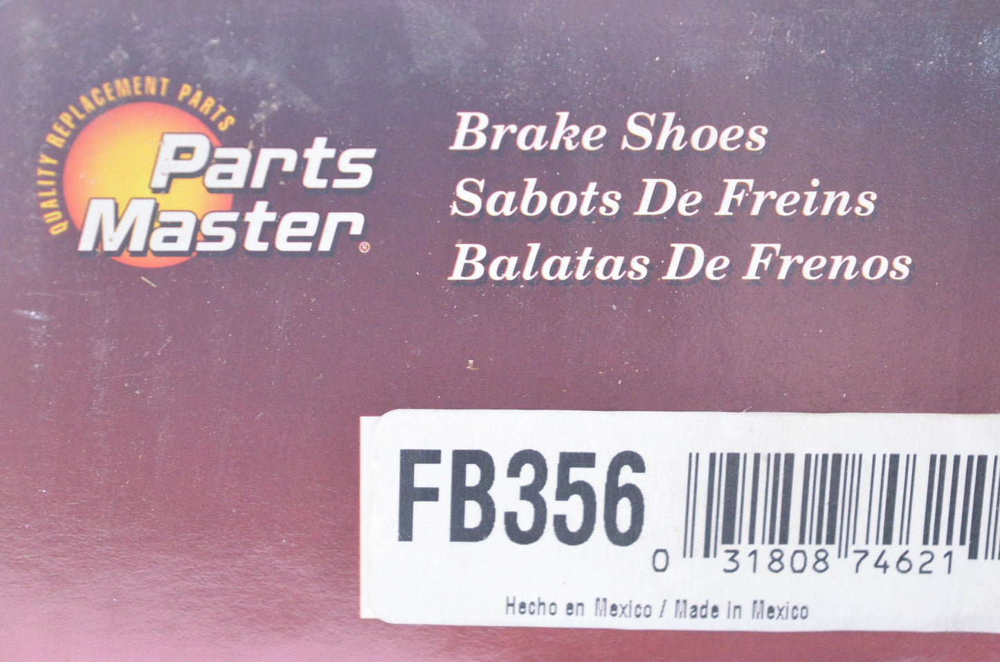 Parts Master FB356 Non Asbestos Brake Shoe Kit NOS