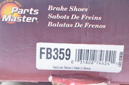 Parts Master FB359 Non Asbestos Brake Shoe Kit NOS