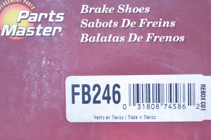 Parts Master FB246 Non Asbestos Brake Shoe Kit NOS