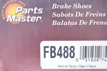Parts Master FB488 Non Asbestos Brake Shoe Kit NOS