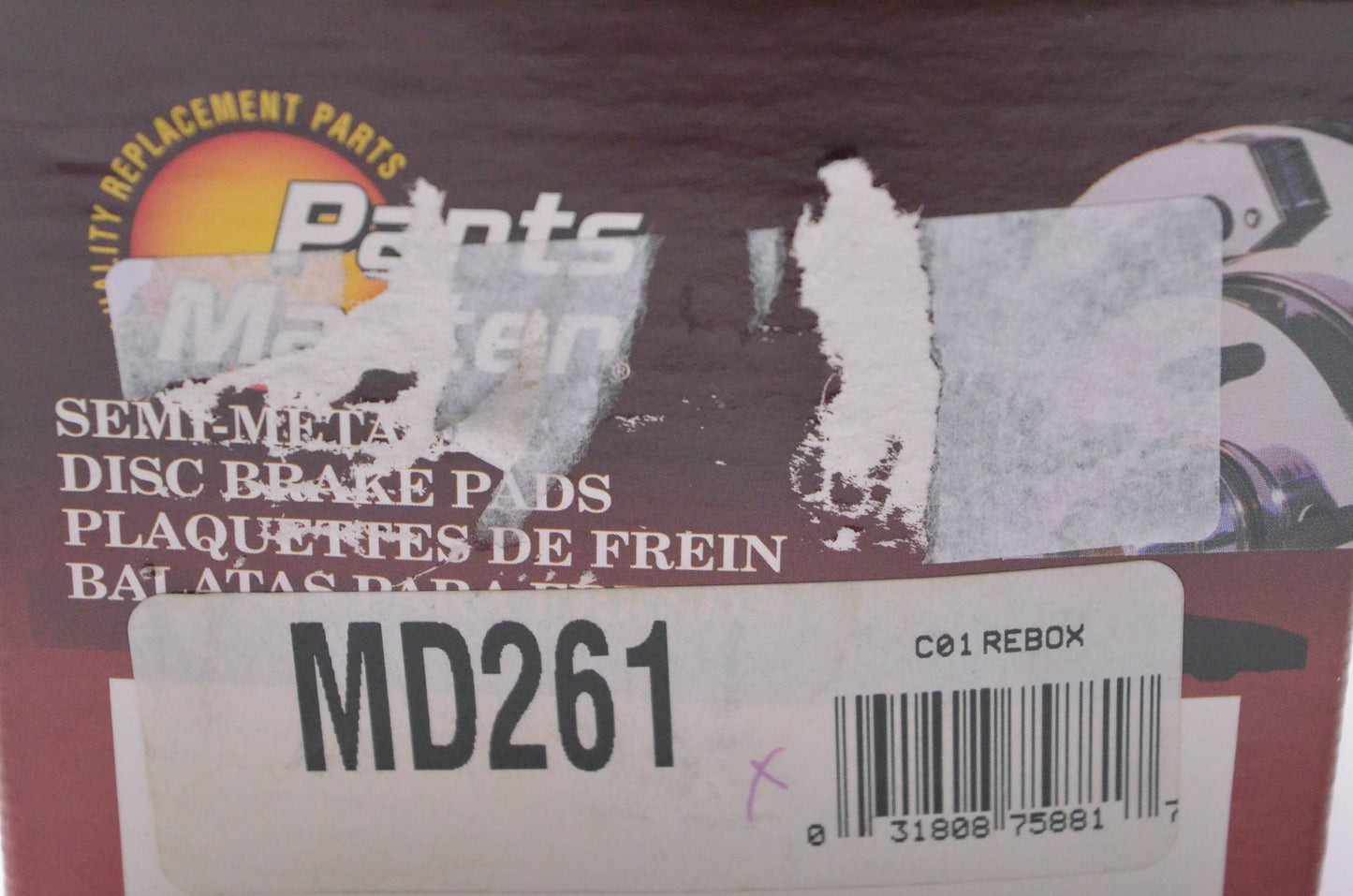 Parts Master MD261 Semi-Metallic Disc Brake Pads NOS