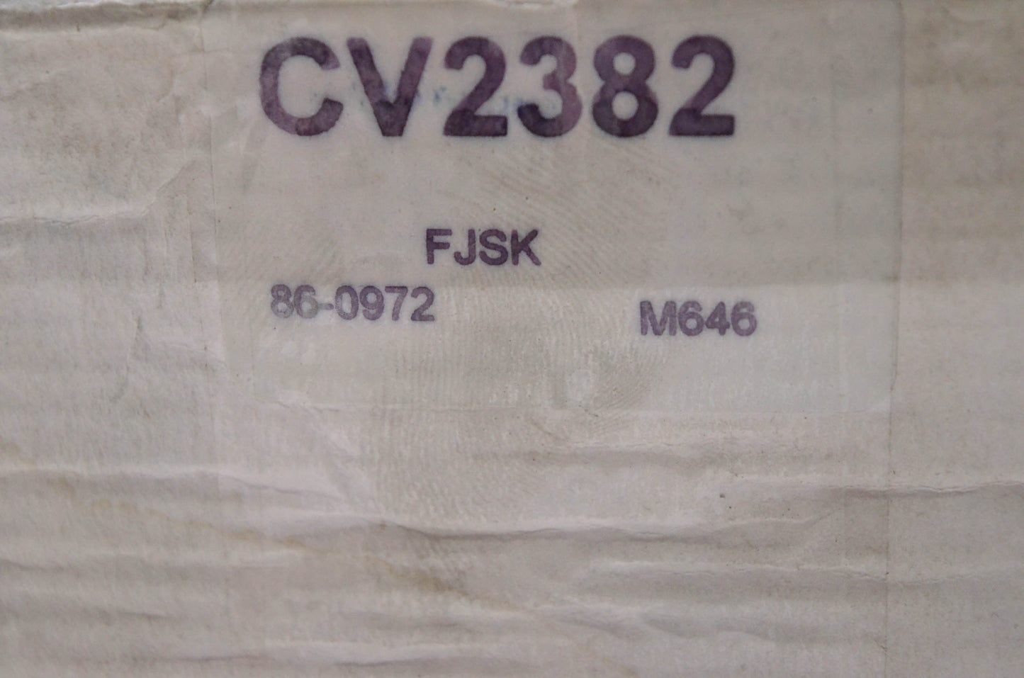 Constant Velocity Products CV2382, 86-0972 CV Joint Boot Kit NOS