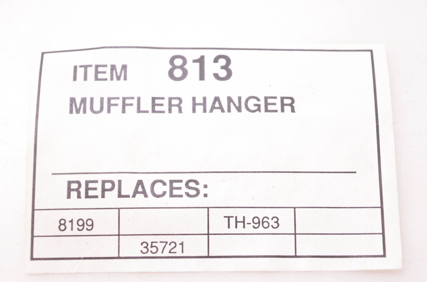 Nickson Industries 813, 8199, TH-963 Muffler Hanger NOS