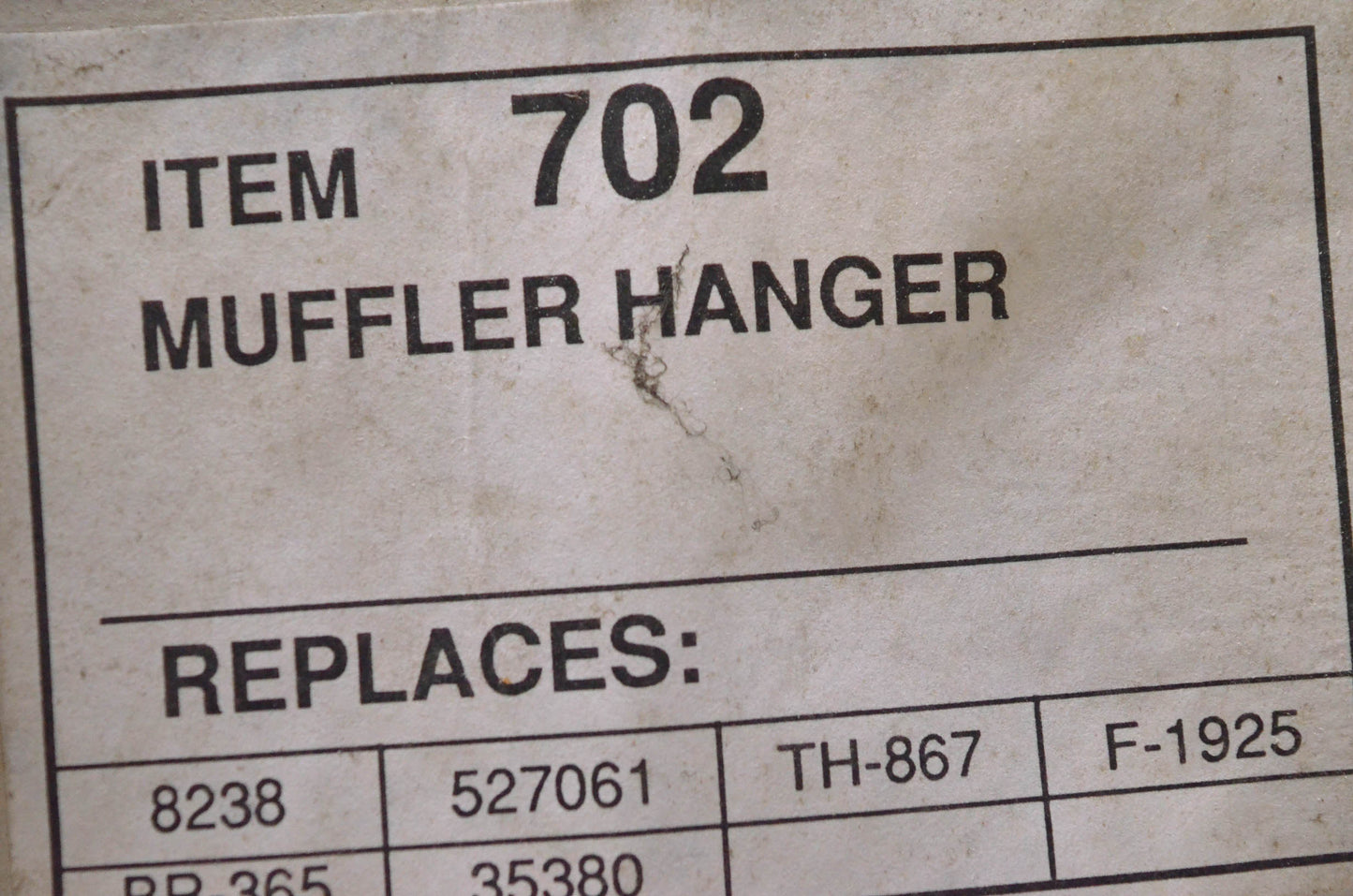Nickson Industries 702, BR365, TH-867 Muffler Hanger NOS