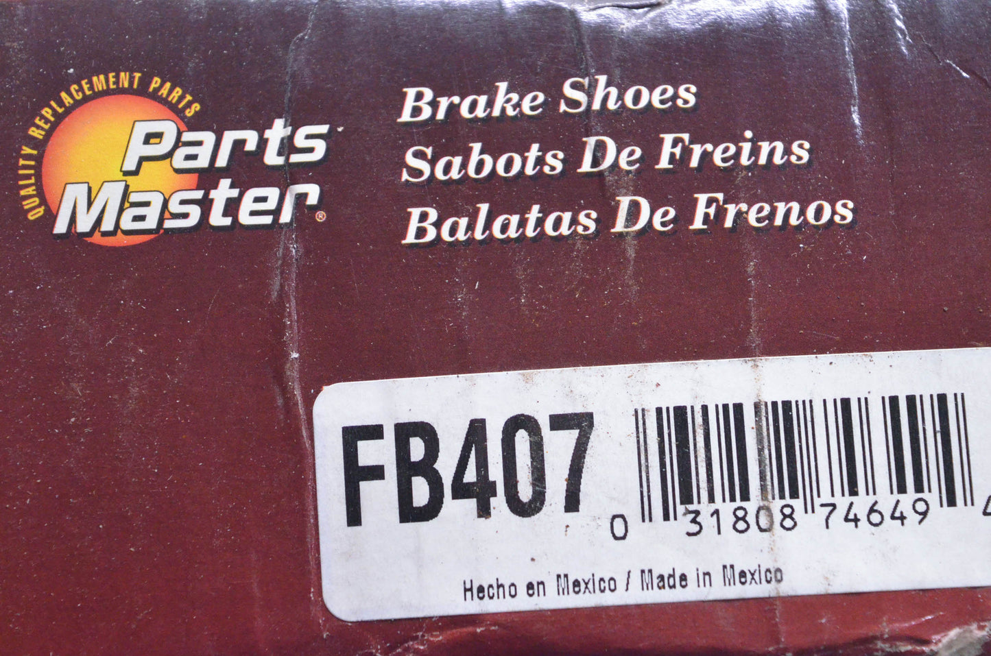 Parts Master FB407 Non Asbestos Brake Shoe Kit NOS