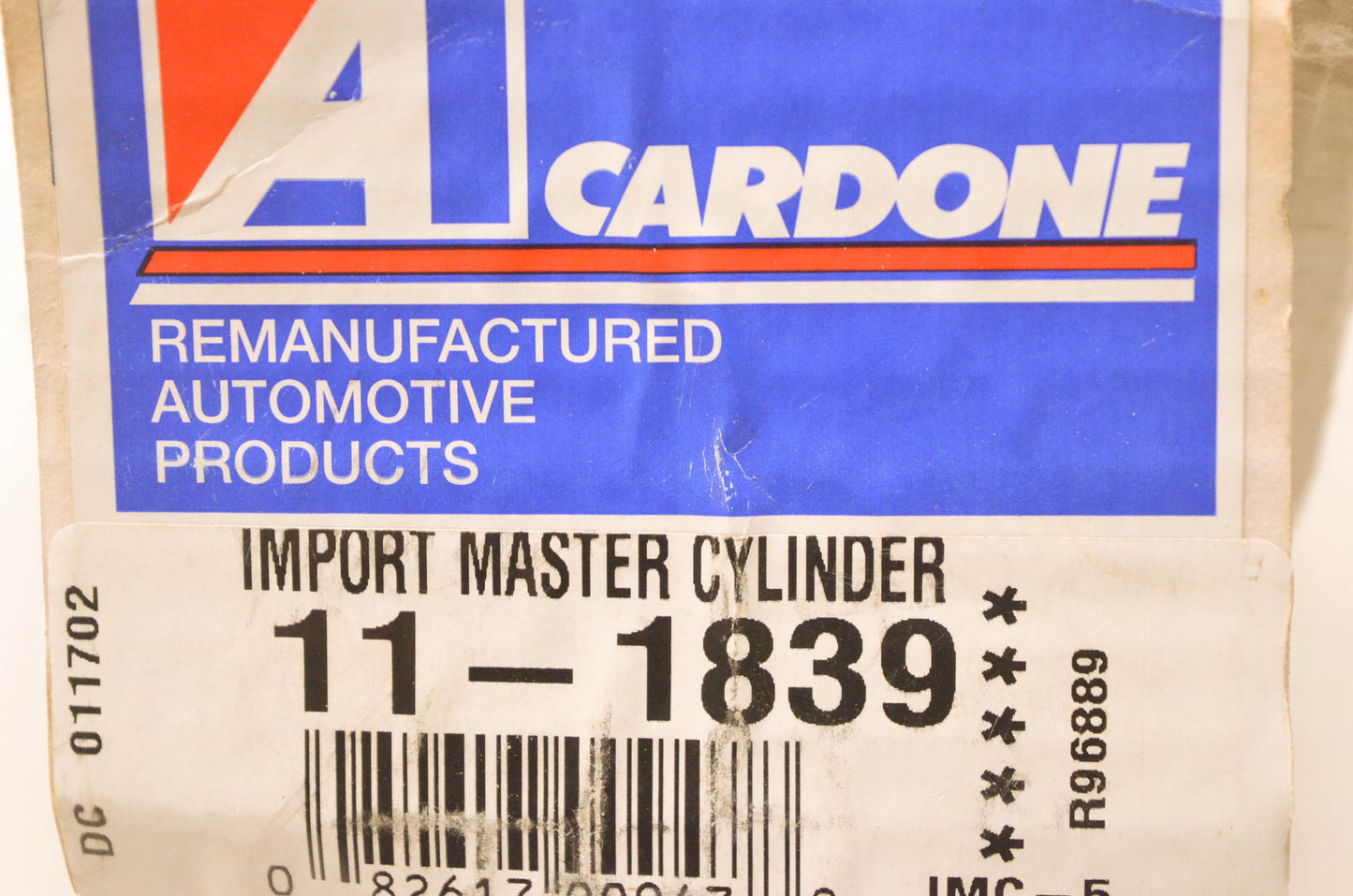 A1 Cardone 11-1839 Remanufactured Import Master Cylinder NOS