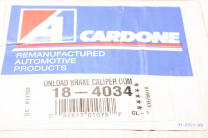 A1 Cardone 18-4034 Remanufactured Unload Brake Caliper Dom Left NOS