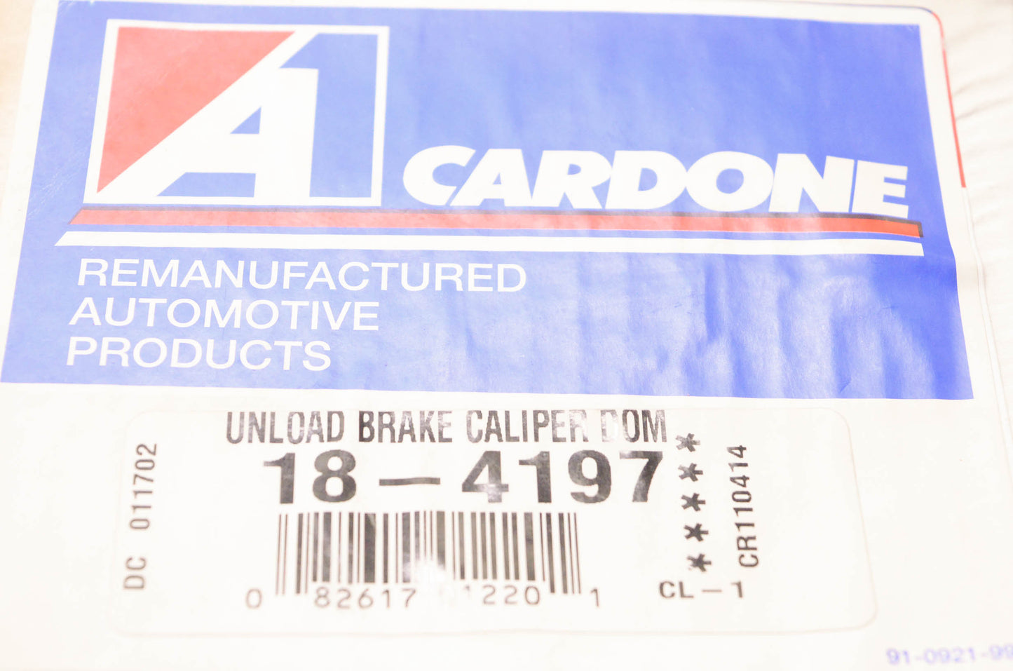 A1 Cardone 18-4197 Remanufactured Unload Brake Caliper Dom NOS