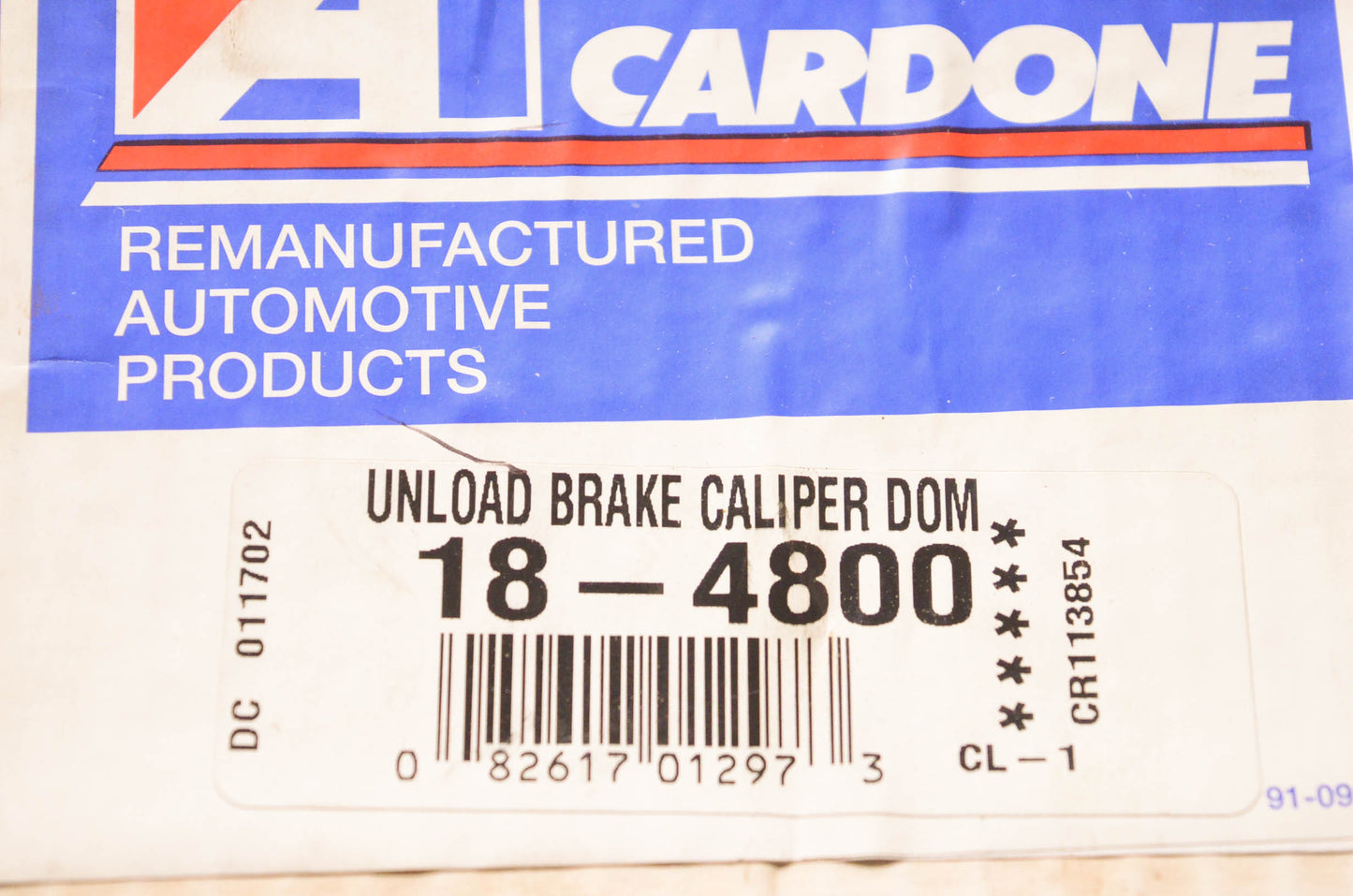 A1 Cardone 18-4800 Remanufactured Unload Brake Caliper Dom NOS