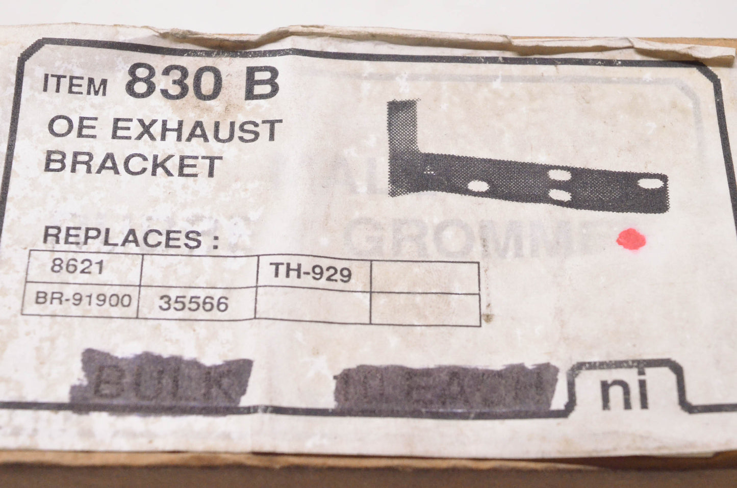 Nickson Industries 830B, BR-91900 Exhaust Bracket NOS