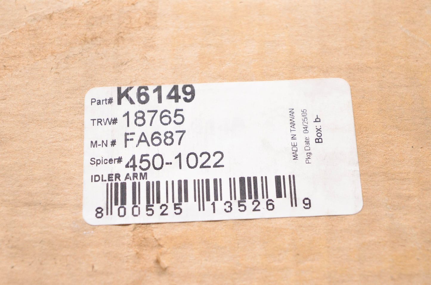 Moog K6149 Idler Arm NOS